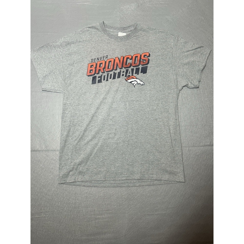 Authentic Denver Broncos NFL Team Apparel T-Shirt Men XL GRAY New W/Tags